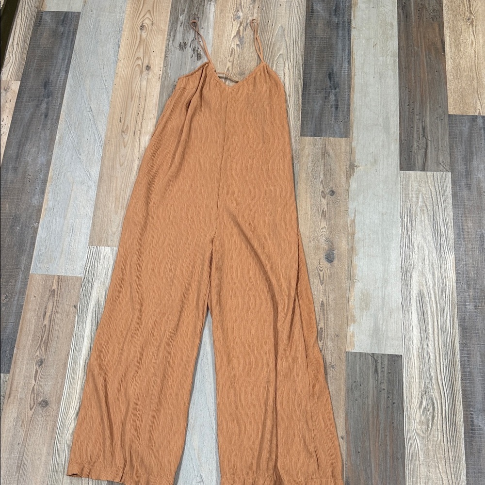 Women's brown gauze Jumpsuit